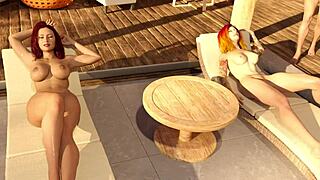 All sex scenes from Fetish Locator game part 12 feature wild strapon group action