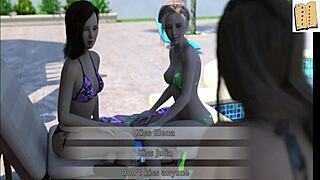 Wife and stepmother play erotic game together!