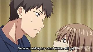 Busty classmate talks after breaking up in this hentai subtitled video with masturbation scenes.