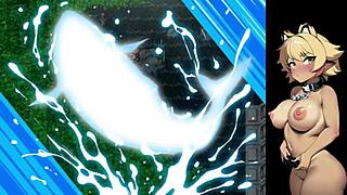 i'm playing the nuki fishing game and stripping in the stream.