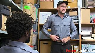 Sexually suppressed gay officers fuck in prison