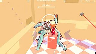 Odymos LGBT Hentai Game Ep 2: Fucking Ceiling Lamp as Anal Plug in University