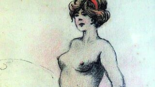 vintage erotic illustration from japanese retro art