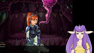 In starcraft ii slutcraft part 4, the redhead strips and swallows monster sperm after clothes ripped