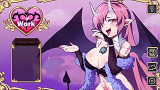 get to work succubus chan hentai game pornplay ep 2 undressing giant waifu black nun beauty