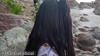 found this tattooed ebony hottie lost on nude beach, had to ride me