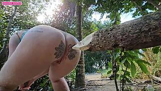 Wild Thoughts of Shoving Wood in Tight Ass While Peeing Outdoors