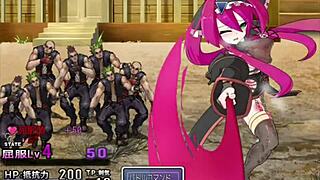 Japanese hentai game features strongest knight in action.