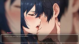 Exhibitionist girlfriend confesses in hentai game