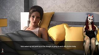 Wow, kate gets wild in hentai office threesome action!