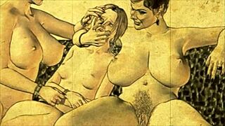 hey, these vintage erotic drawings from hentai anime cartoons are pretty cool