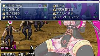 Japanese hentai game features strongest knight in action.
