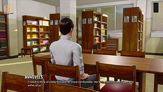 ripples 7: sexy mature woman in outfit shows boobs in 3d cartoon game