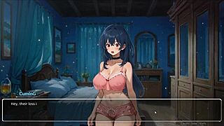Exhibitionist girlfriend confesses in hentai game