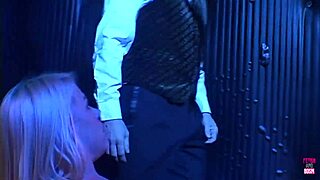 Blonde Tied Up Watches Intense Double Fuck