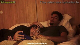 watching a movie with my stepbro and accidently swallowed his dick, almost got caught