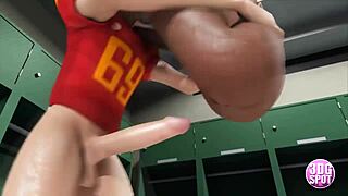 Hot teen cheerleaders intensely fucked in the locker room in this 3d compilation