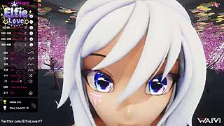 POV Blowjob From Hentai VTuber Elfie Love In 3D