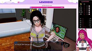 vtuber lewdneko dives into harem hotel game play