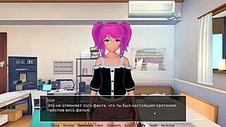 just chilling with hs tutor part 15, watching bathroom scenes unfold with big nipples and wild action