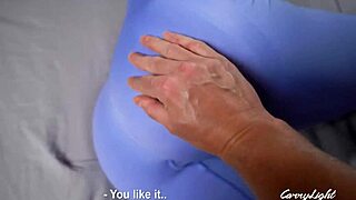 Stepson surprises step mom and helps her reach climax