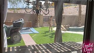 Stepmom caught skinny dipping ends up riding hard!