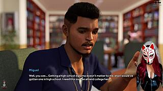 Sexy college student in white stockings takes bold steps of debauchery in public