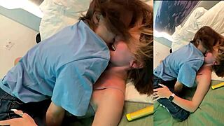 i gave my girlfriend a birthday surprise with hot kisses, pussy masturbation, blowjob, and internal cumshot