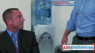 kinky manager fucks worker with fat dildo