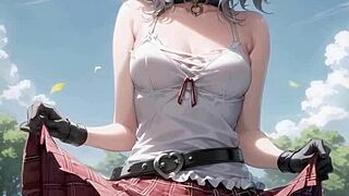 3D animated couple gets wild under watchful eyes with intense play.