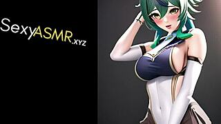 Moaning ASMR with anime cosplay baddie in erotic costume