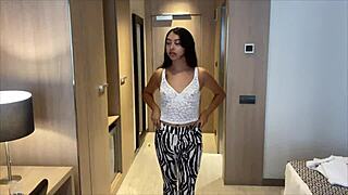 cleaning girl begged for extra cash and got a messy mouth creampie