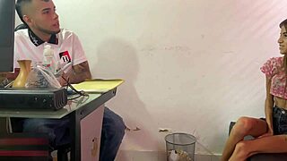 Boss fucks the young college girl begging for a job full story