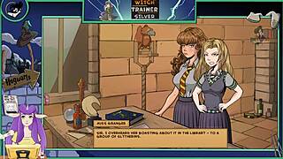 blonde witch gets intense silver training in hentai game part 25 with anime cartoon action