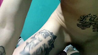 Beautiful young couple in costumes exploring friendship in little houses