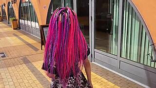 a cute beach girl turned wild