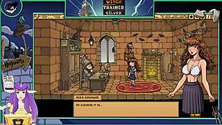 blonde witch gets intense silver training in hentai game part 25 with anime cartoon action