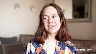 Anca's shaved pussy in dildo session?