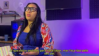 Stepmom with big tits wants to get pregnant and seduces stepson to fill her pussy