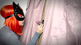 Ginger Girl Discovers Wild Gloryhole for Teasing Fun?