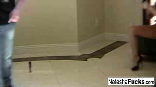 natasha, that brunette babe with big tits, is chilling nude and playing with her pussy solo