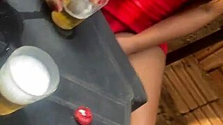 Latina Flirts Publicly at Bar with Married Man