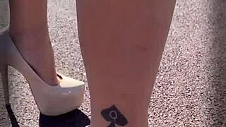 What A Naughty Story! Milf Slut Flashes Monster Cock On The Beach!