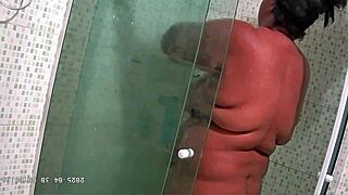 hidden camera captures CHUBBY STEPMOTHER in intimate moment