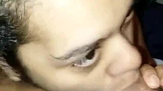 Latina performs sloppy deepthroat sucking