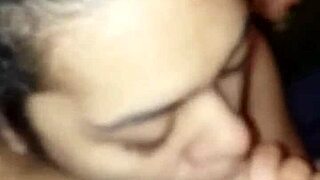 Latina performs sloppy deepthroat sucking