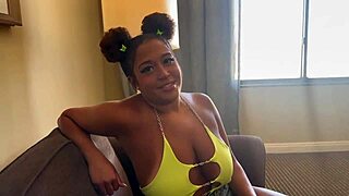 Cheating girlfriend enjoys phone sex and a sloppy BJ