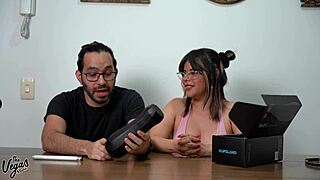 Alternative couple’s 1 on 1 sex toy review with Big ass babe