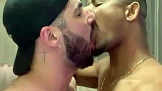 Who wants to suck this huge Brazilian bodybuilder's cock in a slave interview?