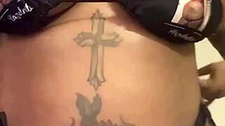 my step sister flashing her anal plug outdoors, sending me videos